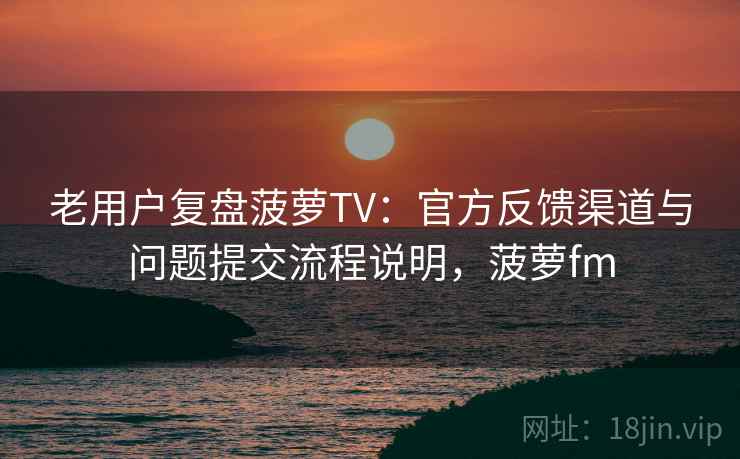 老用户复盘菠萝TV：官方反馈渠道与问题提交流程说明，菠萝fm