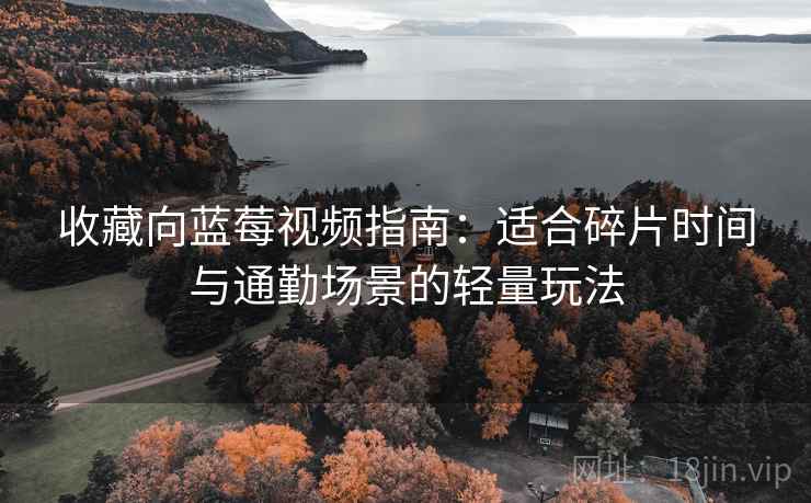 收藏向蓝莓视频指南:适合碎片时间与通勤场景的轻量玩法 收藏向蓝莓视频指南:适合碎片时间与通勤场景的轻量玩法