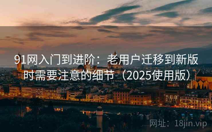 91网入门到进阶：老用户迁移到新版时需要注意的细节（2025使用版）