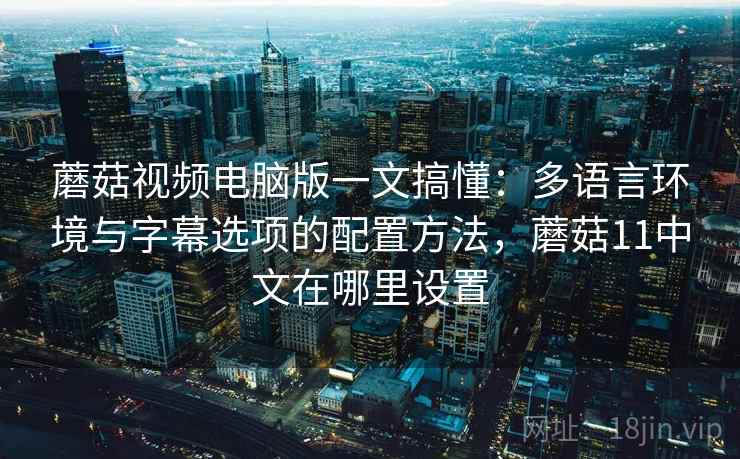 蘑菇视频电脑版一文搞懂：多语言环境与字幕选项的配置方法，蘑菇11中文在哪里设置