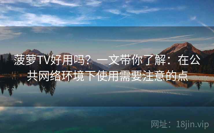 菠萝TV好用吗?一文带你了解:在公共网络环境下使用需要注意的点 菠萝TV好用吗?一文带你了解:在公共网络环境下使用需要注意的点