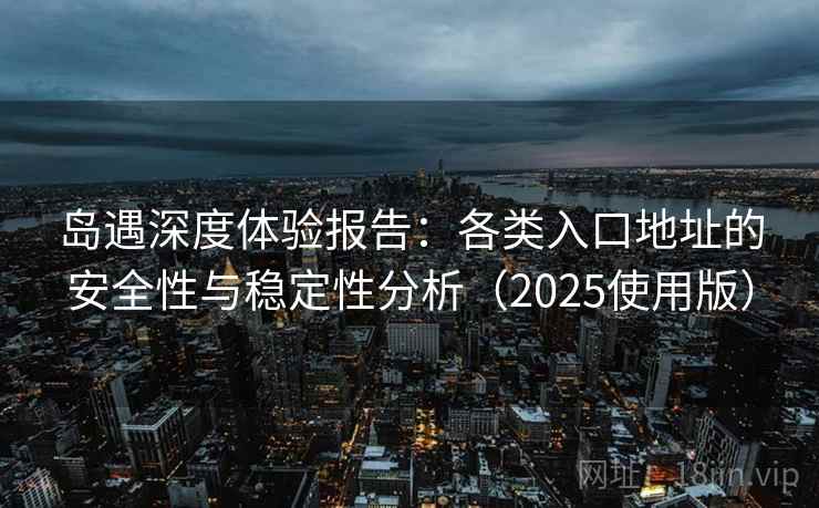 岛遇深度体验报告：各类入口地址的安全性与稳定性分析（2025使用版）