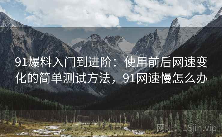 91爆料入门到进阶:使用前后网速变化的简单测试方法,91网速慢怎么办 91爆料入门到进阶:使用前后网速变化的简单测试方法,91网速慢怎么办