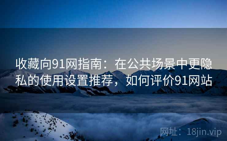 收藏向91网指南:在公共场景中更隐私的使用设置推荐,如何评价91网站 收藏向91网指南:在公共场景中更隐私的使用设置推荐,如何评价91网站