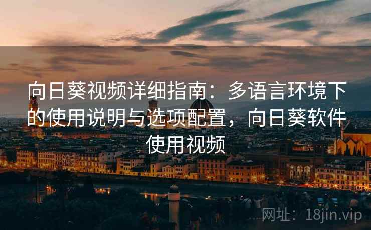 向日葵视频详细指南：多语言环境下的使用说明与选项配置，向日葵软件使用视频