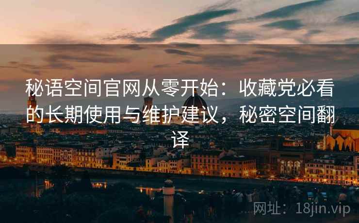 秘语空间官网从零开始：收藏党必看的长期使用与维护建议，秘密空间翻译
