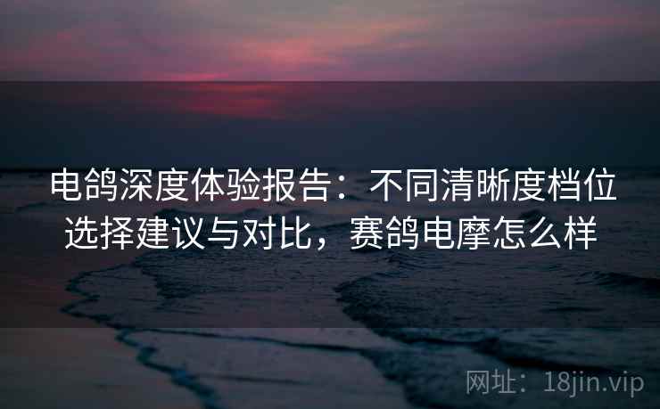 电鸽深度体验报告：不同清晰度档位选择建议与对比，赛鸽电摩怎么样